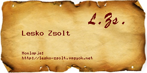 Lesko Zsolt névjegykártya